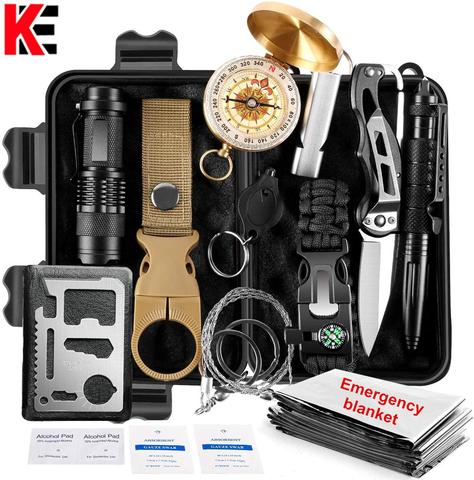 Outdoor survival kit Set Camping Travel Multifunction First aid SOS EDC Emergency Supplies Tactical for Wilderness tool garget ► Photo 1/6