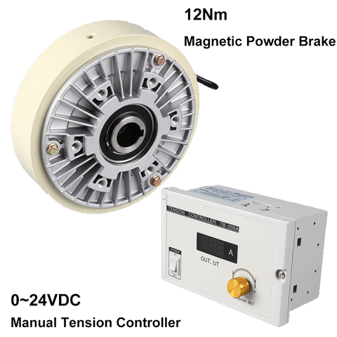 12Nm 1.2kg DC24V Hollow Shaft  Magnetic Powder Brake Unwinding & Manual Tension Controller Kits for Printing Packaging Machine ► Photo 1/5