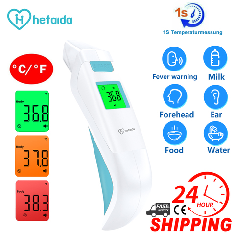 HeTaiDa Infrared Digital Thermometer Forehead Ear Non-Contact Body Thermometer Fever Temperature  Measure Tool for Baby/Adults ► Photo 1/6