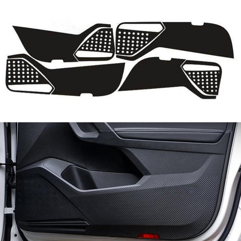 For Volkswagen VW Tiguan L 2017 2022 Carbon Fiber Style Car Door Anti-Kick Pad Protective Film Car Stickers 4Pcs ► Photo 1/6