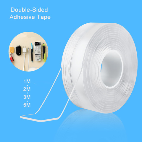 Buy Online Traceless Tape 1 2 3 5m Reusable Double Sided Adhesive Nano Tapes Removable Sticker Washable Adhesive Loop Disks Tie Glue Alitools