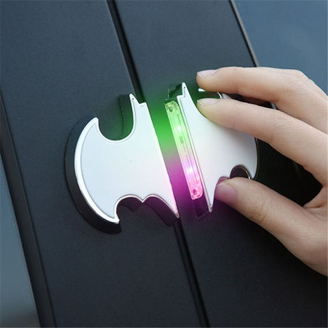 Bat shape Universal Car LED Opening Door Safety Warning Anti-collision Lights Flash Light Red Kit Wireless Alarm Lamp Signal Lig ► Photo 1/6