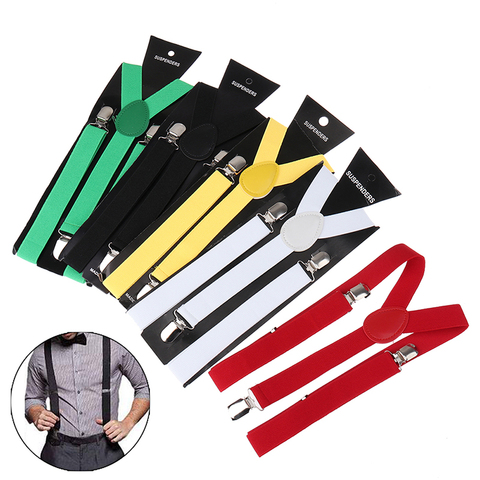 1PCS Adjustable Elasticated Adult Suspender Straps Unisex Women Men Y Shape Elastic Clip-on Suspenders Pants Braces ► Photo 1/6