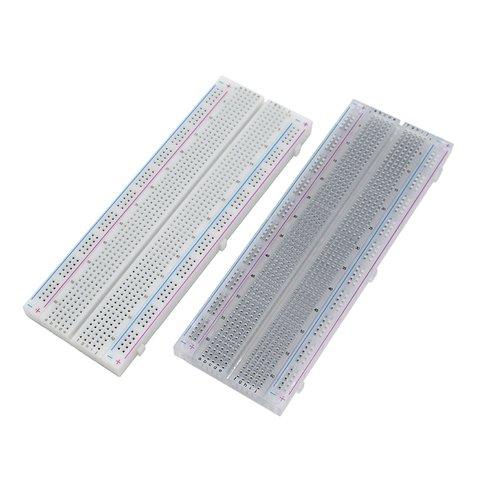 MB102 Prototype Breadboard For DIY KIT MB-102 Protoboard PCB Board BreadBoard 830Holes Solderless Universal White/Transparent ► Photo 1/6