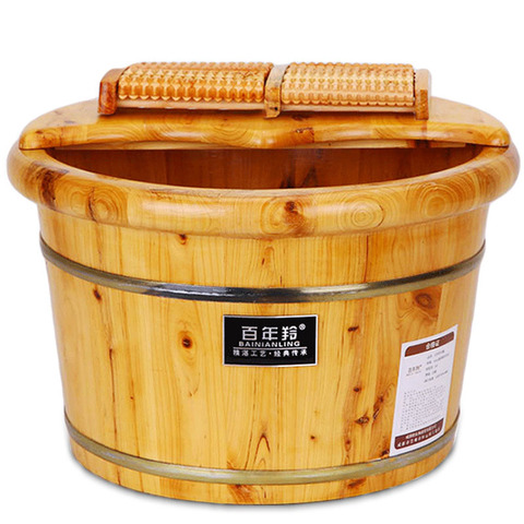 2022 Foot SPA Bath Barrel Foot Bath Message Washing Small Tub Solid Wood Foot Bath Bucket  Home Artifact Foot Soak Tub ► Photo 1/6