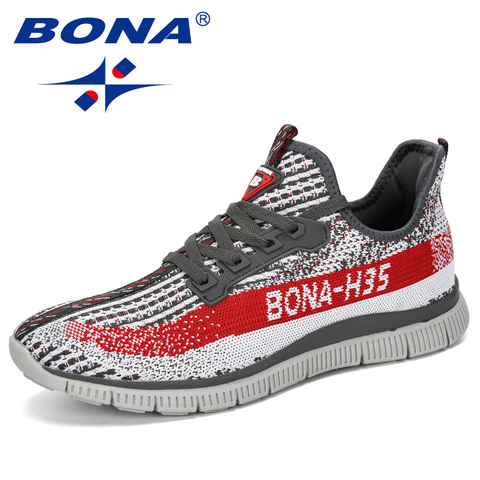BONA 2022 New Summer Chaussure Homme Outdoor Men Running Shoes Mesh Sneakers Man Sport Shoes Walking Shoes Male Comfortable Shoe ► Photo 1/6