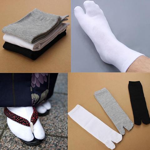 Japanese Kimono Flip Flop Sandal Split Toe Tabi Ninja Geta Socks Men Women Split 2 Toe Tabi Foot Finger Cotton Socks ► Photo 1/6