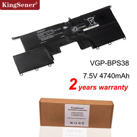 Kingsener VGP-BPS38 Laptop Battery For SONY VAIO PRO11 PRO13 SVP1321BPXB SVP13216PG SVP132A1CM SVP11217SCS  BPS38 7.5V 4740mAh ► Photo 1/4