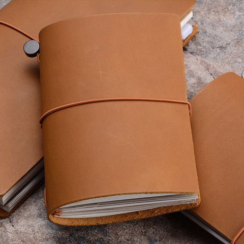 Fromthenon 100% Genuine Leather Notebook Planner Handmade Traveler  Journal Passport Agenda Sketchbook Diary Stationery ► Photo 1/6