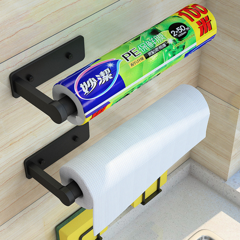 New Multifunctional Punch-free Storage Towel Rack Wall Hooks for Kitch 