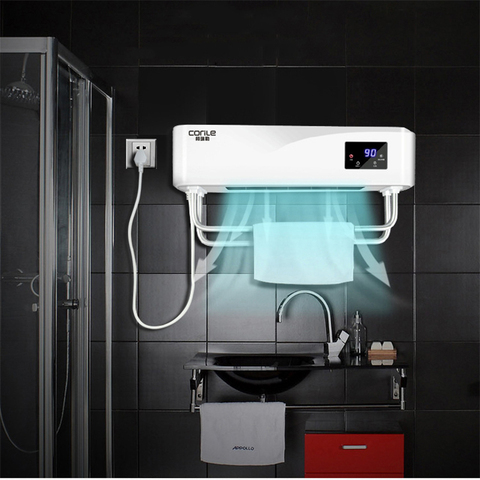 UV Sterilization Intelligent Electric Heating Timing Towel Rack For Bathroom Accessories Heated Towel Rack Warmer Dryer Shelf ► Photo 1/6