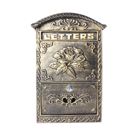 BETOHE European Style Aluminum Crafts Hanging Bronze-Coloured Decorative Mailbox Specialty ► Photo 1/6