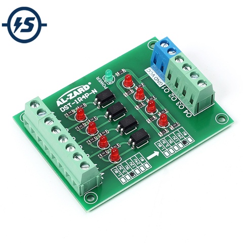 Optocoupler Isolator 5V to 24V PLC Signal Converter Level Voltage Board 4Bit Signal Level Voltage Converter Board ► Photo 1/1