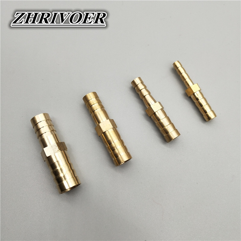 Pipe Tubing Connector Reducer Splicer Brass Fitting Hose Barb Fuel Water Gas Air 