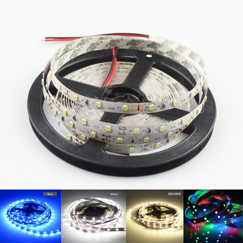 DC 12V Led Strip Light Tape PC 2835 RGB Waterproof 5M 12V DC 60LED/M RGB LED Strip Tape Lamp For Led Strip TV Backlight ► Photo 1/6