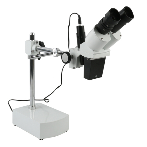 Widefield Binocular Stereo Microscope 5X/10X/15X/20X With Boom Arm Stand Spot Light For PCB Soldering Phone Repair ► Photo 1/6