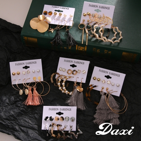 DAXI women's earings fashion jewelry earring unusual Drop Earrings For Women Boho vintage earing  pearl earrings set 2022 ► Photo 1/6