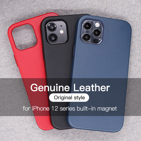 Genuine Leather Case For Iphone 12 Pro Max 11 Xs Max Mini 7 8 Plus X Xr Official Style Original Luxury Cow Magnet Phone Cases Price History Review Aliexpress