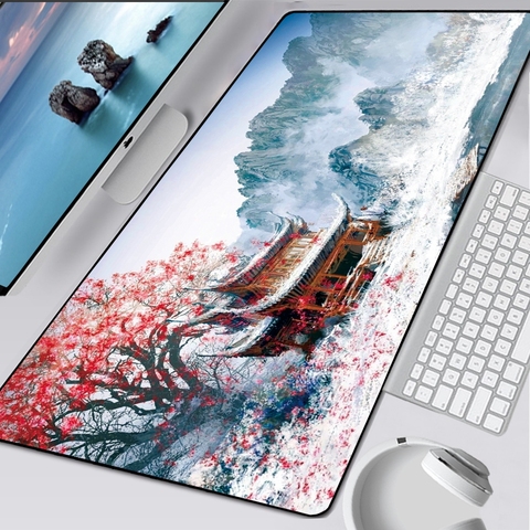 XXL Great Wave Off Mouse Pad Art Large Overlock Edge Mat Rubber Speed PC Computer Gaming Mousepad Waterproof Desk Keyboard Mat ► Photo 1/6