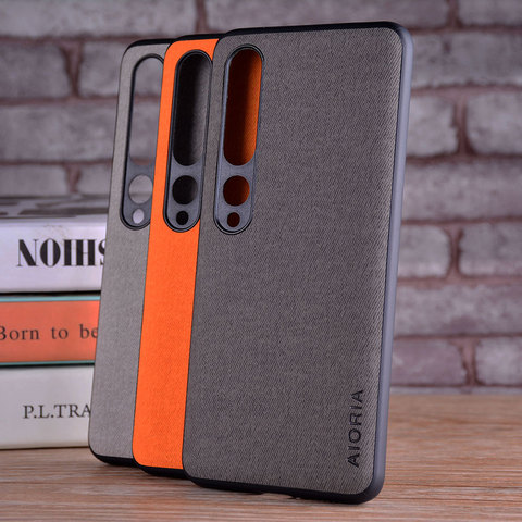 Case for Xiaomi mi 10 10 Pro coque Luxury textile Leather skin soft TPU hard phone cover for Xiaomi mi 10 10 Pro case ► Photo 1/6