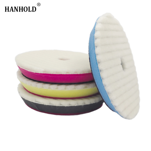 Wool Car Polishing Pads Woollen Buffing Pad Finish Polishing Disc Car Polish Buffing Pads 150mm Car Polisher Buffing Waxing Tool ► Photo 1/6