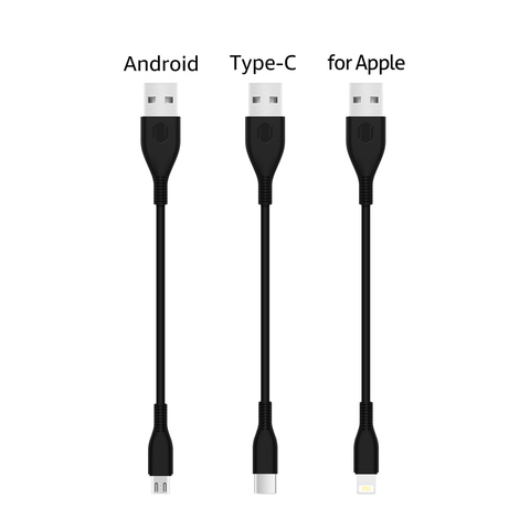 SooPii Short Cables for Multi Ports USB Charger 7 inch for Iphone Type-C Android  USB short cables for Charging Station 3 PCS ► Photo 1/5