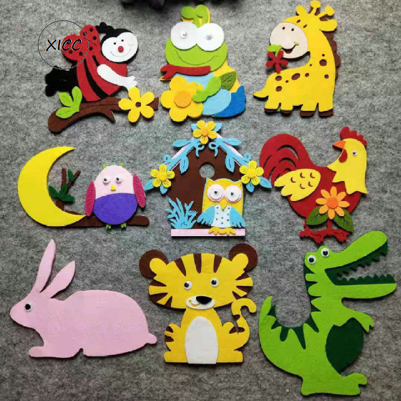 XICC Cartoon Animal Thick Nonwoven Felt DIY Package Bee Giraffe Dinosaur  Frog Tiger Chicken House Rabbit Owl Wall Stickers Decor - Price history &  Review | AliExpress Seller - XICC Handmade Store 
