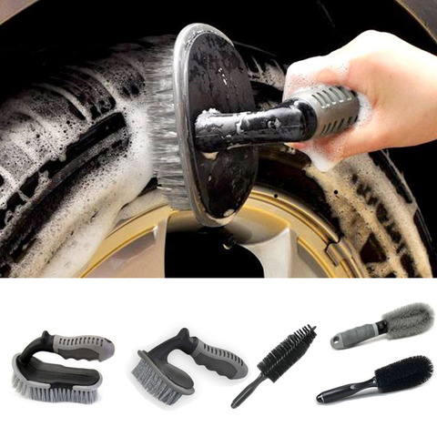 Car Beauty Hub Brush Special Tire Cleaning Brush Interior Floorliner Carpet Upholstery Detailing Brush Soft Fiber Car Wash Tools ► Photo 1/6