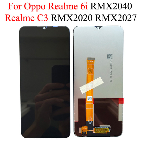 Original 6.5 inch For Oppo Realme 6i RMX2040 LCD Display Touch Screen Digitizer Assembly With Frame For Realme C3 RMX2027 ► Photo 1/5