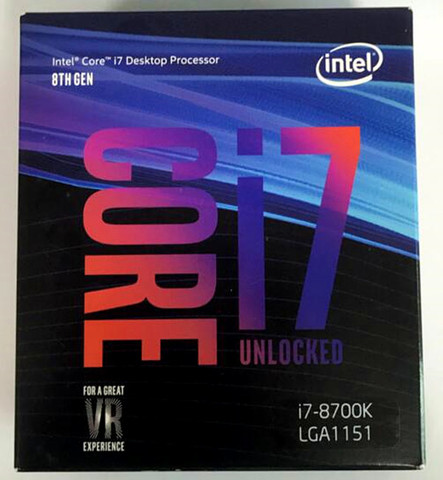 Intel Core 8 series Processor I7 8700K I7-8700K Boxed processor CPU +fan LGA 1151-land FC-LGA 14 Six Core cpu free shipping ► Photo 1/1