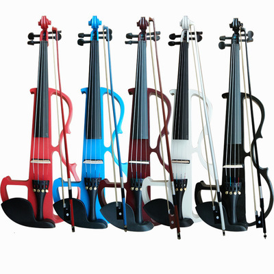 High grade black hand flash 4/4 electronic violin beginners playing electronic acoustic violin instruments ► Photo 1/6