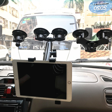 Heavy duty dual tablet suction cup mount with 1 inch ball head for ram mounts for ipad mini air 1 2 3 4 ► Photo 1/6