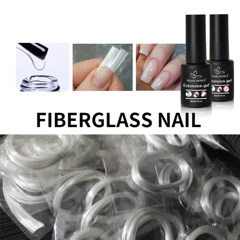 Nail Glass Fiber Extension For UV Gel Building Fiber Silk Manicure Nail Form Extension Manicure Liquid Fiber Extender Nail Art ► Photo 1/6