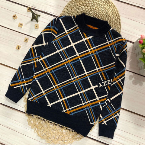 2022 autumn children's clothes boys sweaters causal stand collar thicken cotton boy knitted cardigan sweaters for boys big kids  ► Photo 1/6
