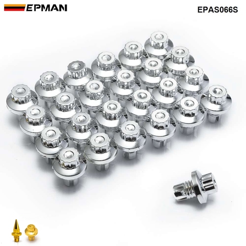 EPMAN -25pcs/lot Plastic Rim Lip Replacement Spike Wheel Rivets / Nuts For Wheel Cap Lip EPAS056G-AF EPAS066G-AF ► Photo 1/6
