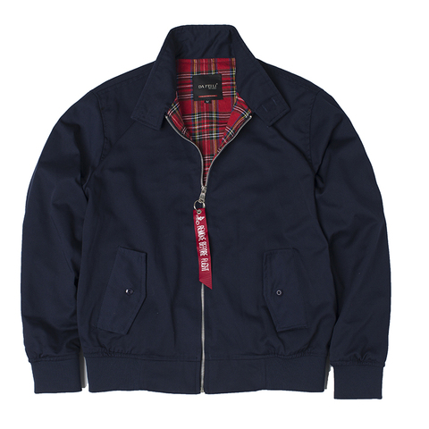 DAFEILI Men jacket autumn thin EU size vintage classic bomber coat inner plaid jacket ► Photo 1/6