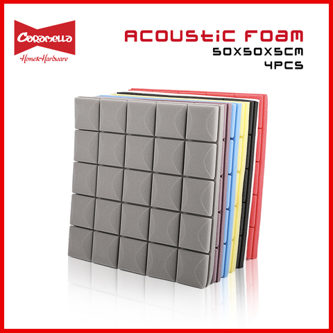 8 Colors 4PCS 50x50x5cm Studio Acoustic Foam Soundproof Foam  Sound Absorption Treatment Panel Sound Wedge Protective Sponge ► Photo 1/6