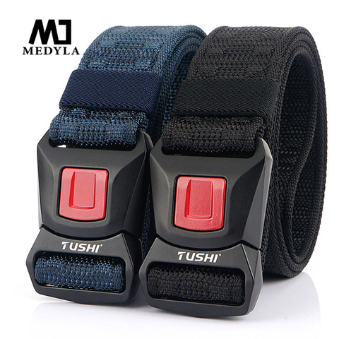 MEDYLA Official Genuine Tactical Belt metal Buckle Military Belt Soft Real Nylon Sports Accessories ► Photo 1/6