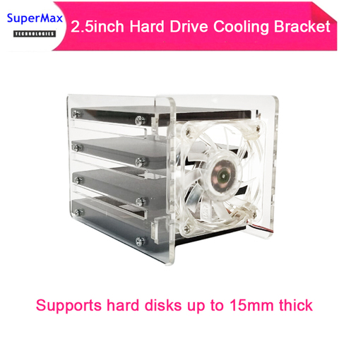 2.5inch hard drive cooling bracket transparent multi-disc stacking mobile hard disk external DIY15mm thick SSD HDD ► Photo 1/6