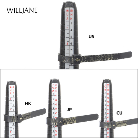 Professional Ring Mandrel Stick Ruler Measurer Jewelry Tools US UK Japan EU HK Finger Gauge Ring Sizer Measuring Size Tool Set ► Photo 1/6