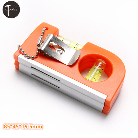 1PCS Mini Key Chain Level With Magnet V Stripe 85*45*19.5mm For Woodworking Tools Level Machinery Instrument Tool ► Photo 1/6