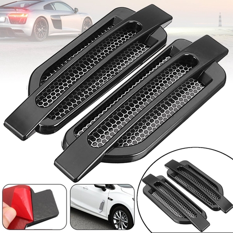 1 Pair Car Side Air Flow Vent Cover Intake Decoration Stickers Side Mesh Cover Hood Bonnet Car Styling ► Photo 1/6