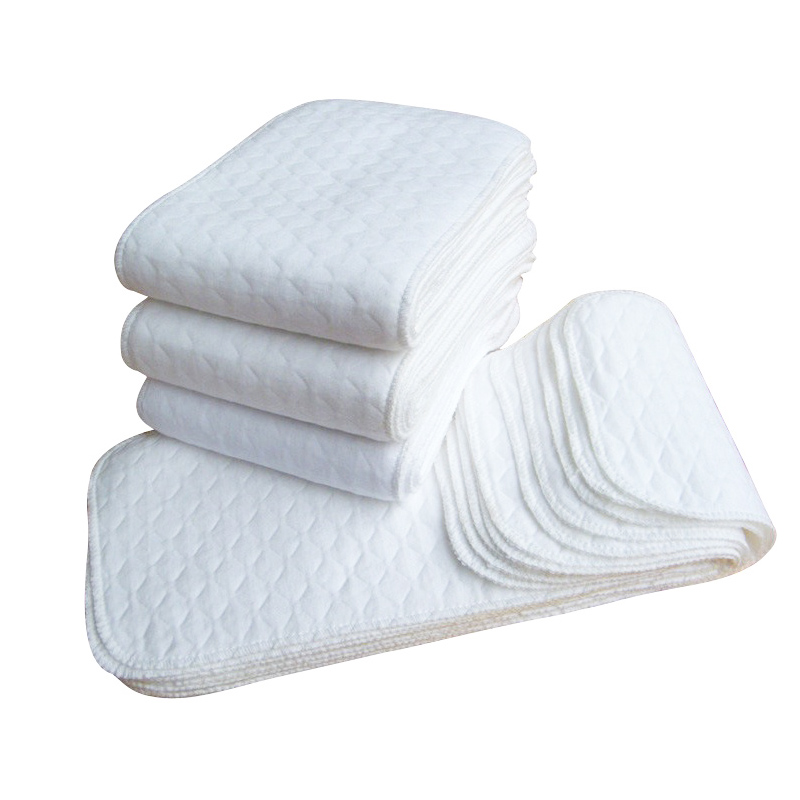 10X Novel New Baby Cotton Cloth Diaper Newborn Nappy Liners Insert 3 Lay#1 PR 