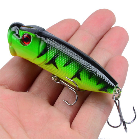 1Pcs Fishing Lures 6.5cm/12g Topwater Popper Bait 5 Color Hard Bait Artificial Wobblers Plastic Fishing Tackle with 6# Hooks ► Photo 1/6