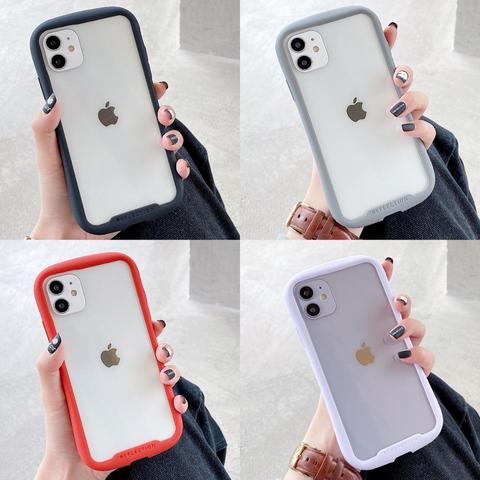 Iface Transparent Anti Fall Phone Cace For Iphone 11 Pro Max Case Candy Color Border Back Cover For Iphone Xr X Xs Max 8 7 Plus Price History Review Aliexpress