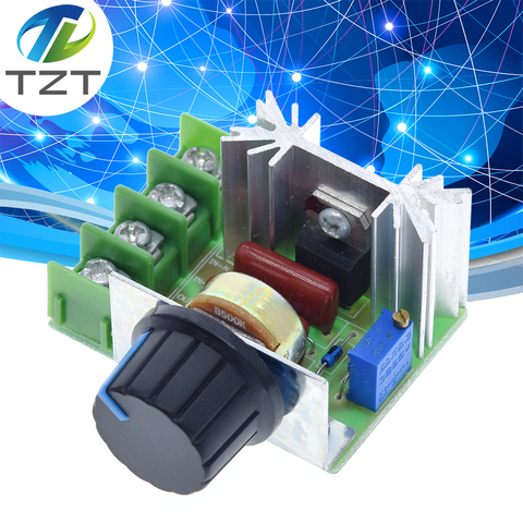TZT AC 220V 2000W SCR Voltage Regulator Dimming Dimmers Motor Speed Controller Thermostat Electronic Voltage Regulator Module ► Photo 1/6