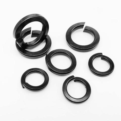 10/100pcs M1.6 M2 M2.5 M3 M4 M5 M6 M8 M10 M12 DIN127 GB93 Black 304 Stainless Steel Spring Washer Split Lock Elastic Gasket ► Photo 1/6