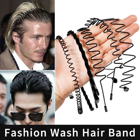 Fashion Unisex Black Wavy Hairband Mens Women Hair Clip Hoop Bands Accessories Sport Headband Headdress Styling Tools ► Photo 1/6