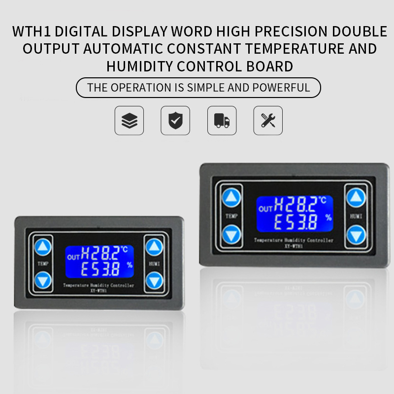 6-30V Thermostat Temperature Humidity Controller LCD Display Sensor Relay 