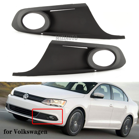 Front Bumper Lower Fog Light Grills Cover for Volkswagen  For VW Jetta 6 A6 MK6 2011 2012 2013 2014 Car Accessorie ► Photo 1/6